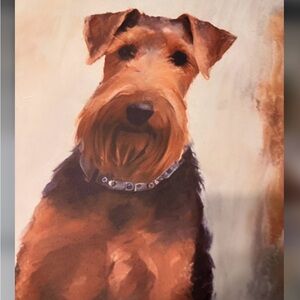 Airedale Terrier / Welsh 36” X 24” Canvas
